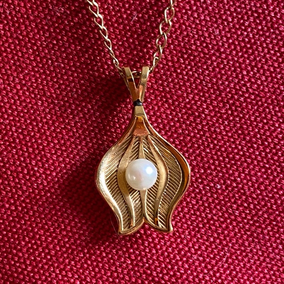VTG I Van Dell I 14K Gold Filled Necklace with Pearl - Picture 13 of 16